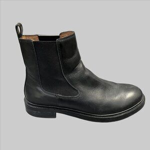 Women's Black Leather Madewell Benning Chelsea Boot Size 8.5